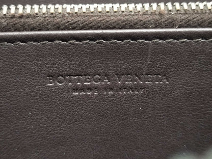 BOTTEGA VENETA Intrecciato Round Zip Long Wallet, Black