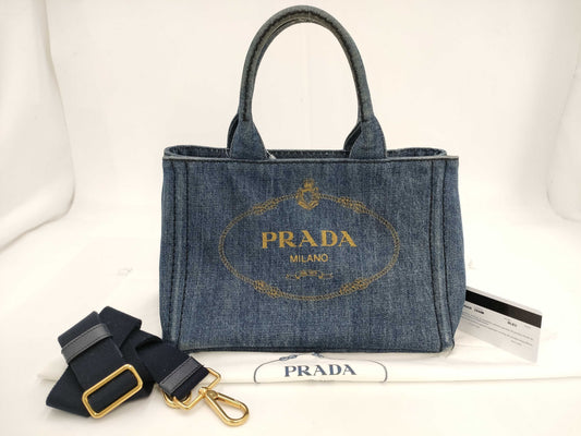PRADA 1BG439/Denim/2WAY Handbag
