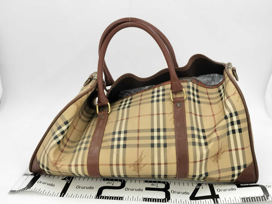BURBERRY Nova Check Boston Bag