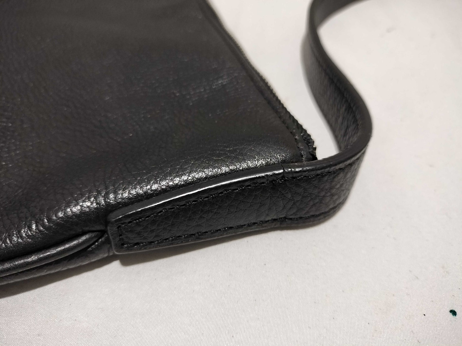 LOEWE Tiara Logo Leather Shoulder Bag Black Shoulder Bag