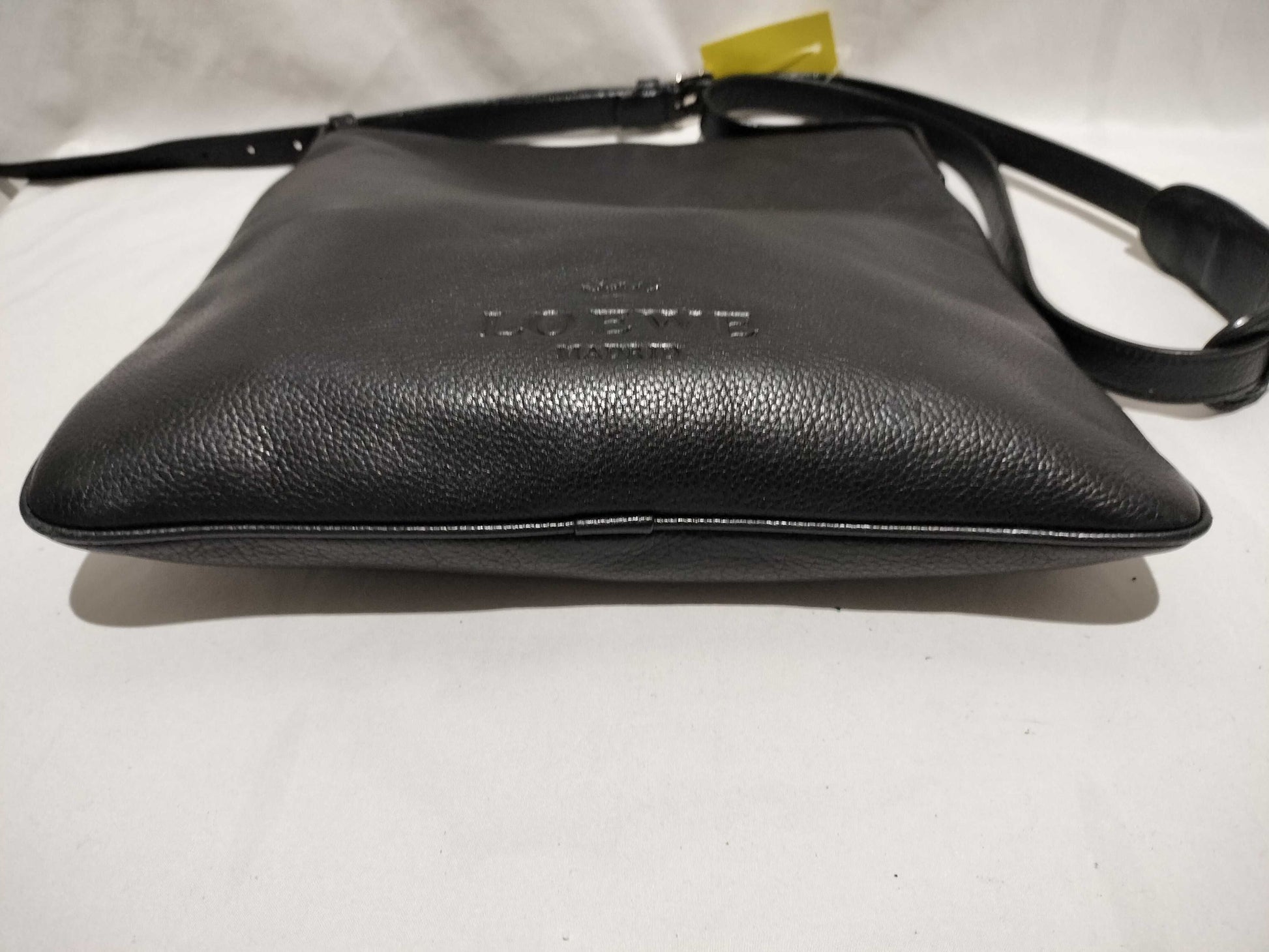 LOEWE Tiara Logo Leather Shoulder Bag Black Shoulder Bag