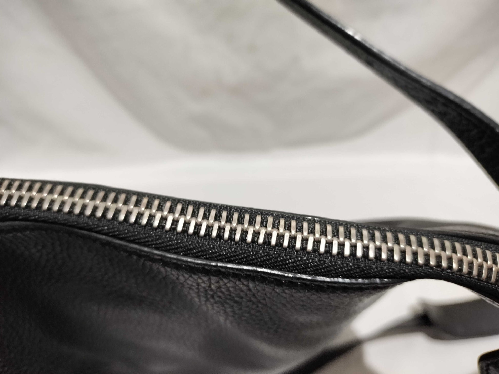 LOEWE Tiara Logo Leather Shoulder Bag Black Shoulder Bag