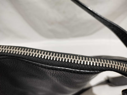LOEWE Tiara Logo Leather Shoulder Bag Black Shoulder Bag