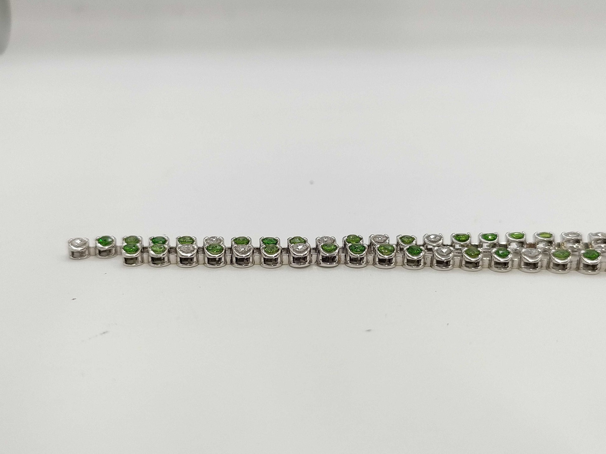 Demantoid Garnet 1.55ct D0.62ct K18WG 19.9g Necklace 