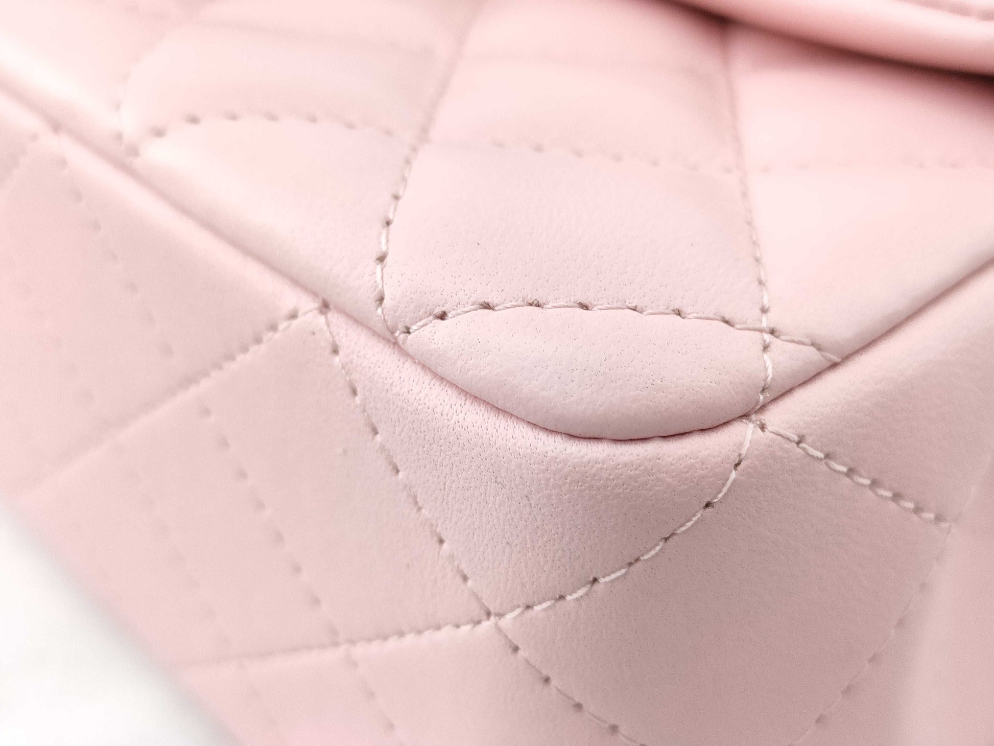 CHANEL Lambskin Single Mini Matelasse Chain Pink Shoulder Bag 