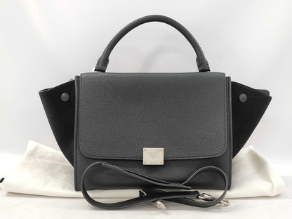 CELINE 2-way handbag leather/suede handbag
