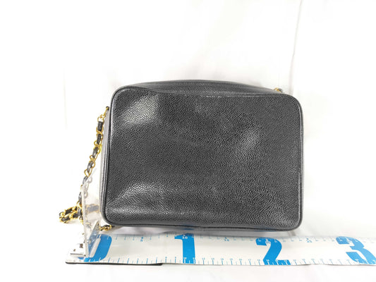 CHANEL Seal 3rd Series Caviar Skin Triple Coco Chain Shoulder Bag