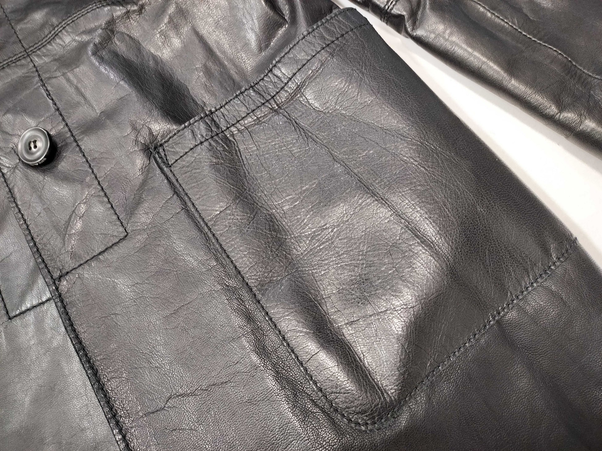 ARMANI JEANS Leather Coat Jacket