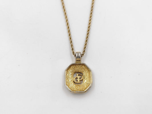 Dior Rhinestone CD Logo Necklace