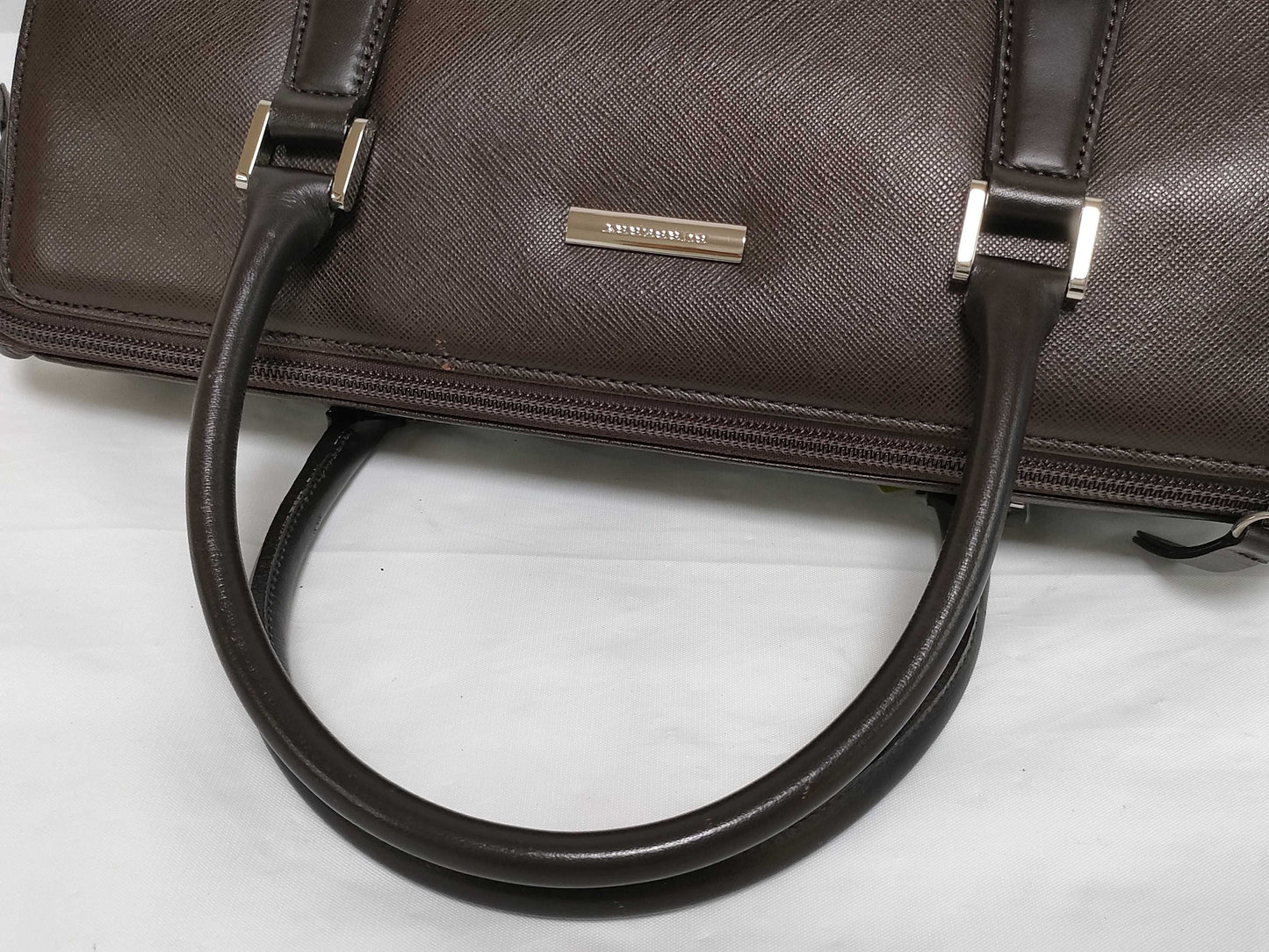 BURBERRY Handbag / Cylindrical / Brown / Color Transfer