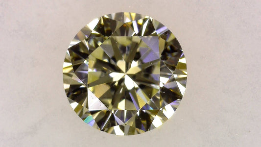 1.003ct UNDER N)VERY LIGHT YELLOW VS-1 POOR/GD/FR STRONG BLUE NATURAL 5.85-5.95X4.04mm Diamond Loose