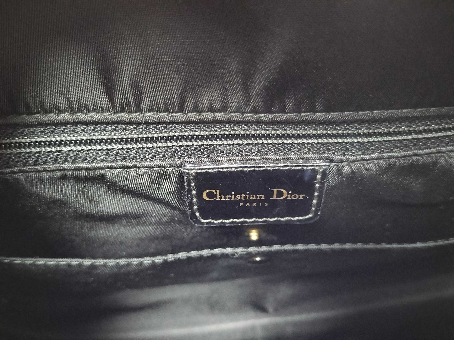 Dior Trotter Double Saddle Enamel Black Tote Bag