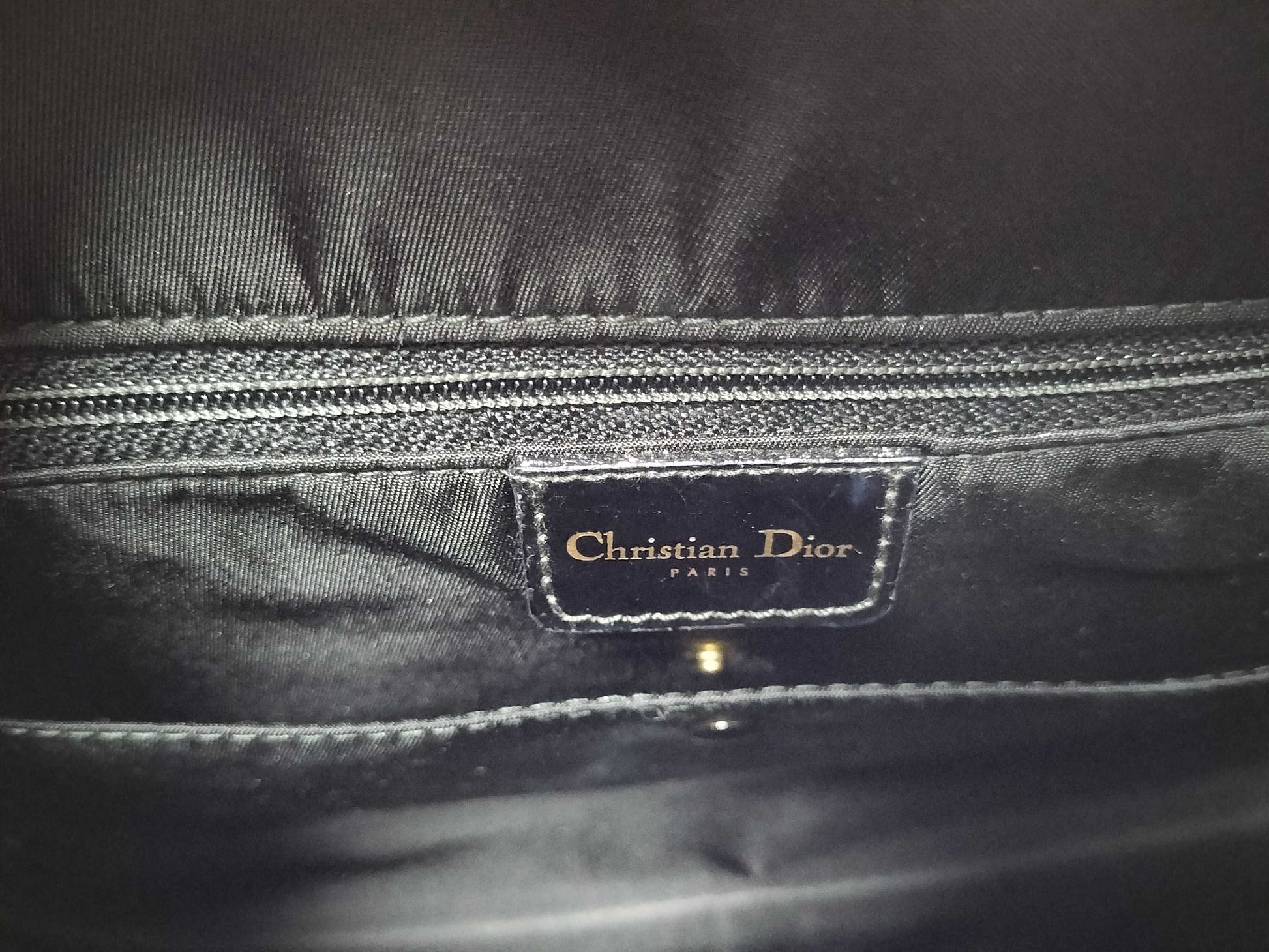 Dior Trotter Double Saddle Enamel Black Tote Bag