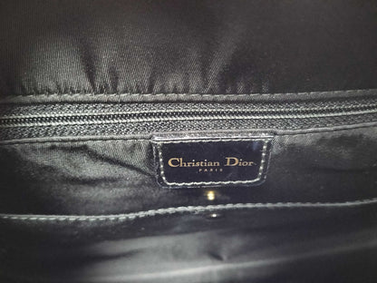 Dior Trotter Double Saddle Enamel Black Tote Bag