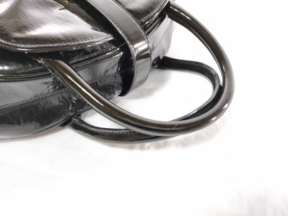 Dior Trotter Double Saddle Enamel Black Tote Bag