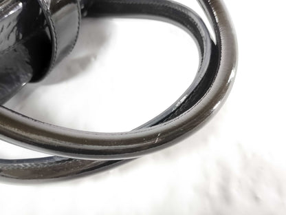 Dior Trotter Double Saddle Enamel Black Tote Bag