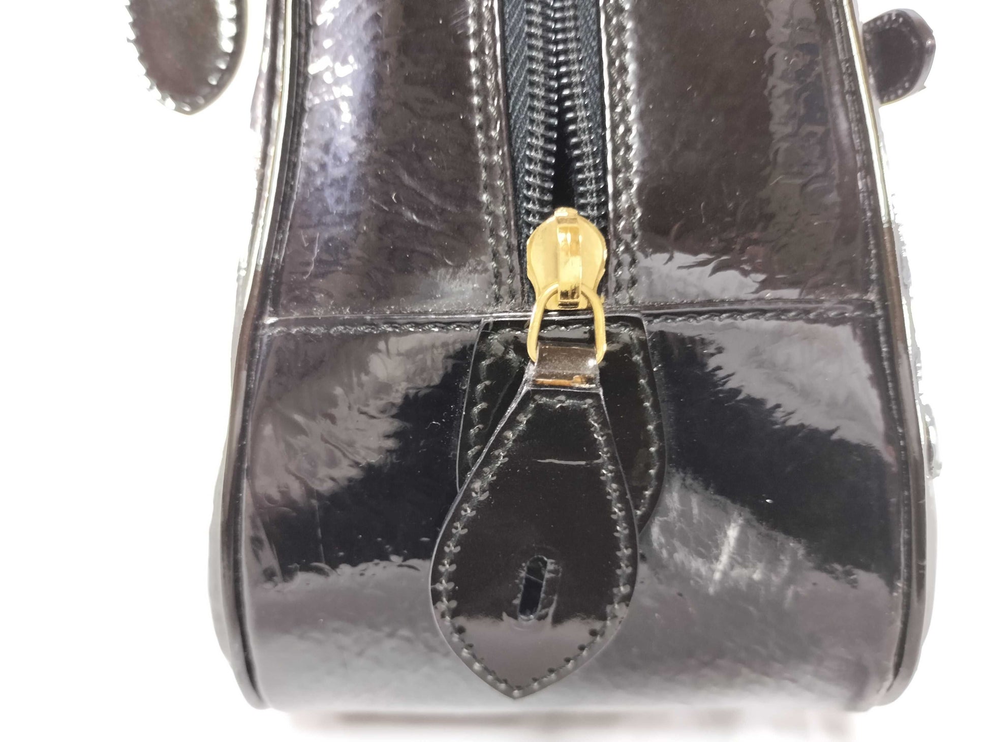 Dior Trotter Double Saddle Enamel Black Tote Bag