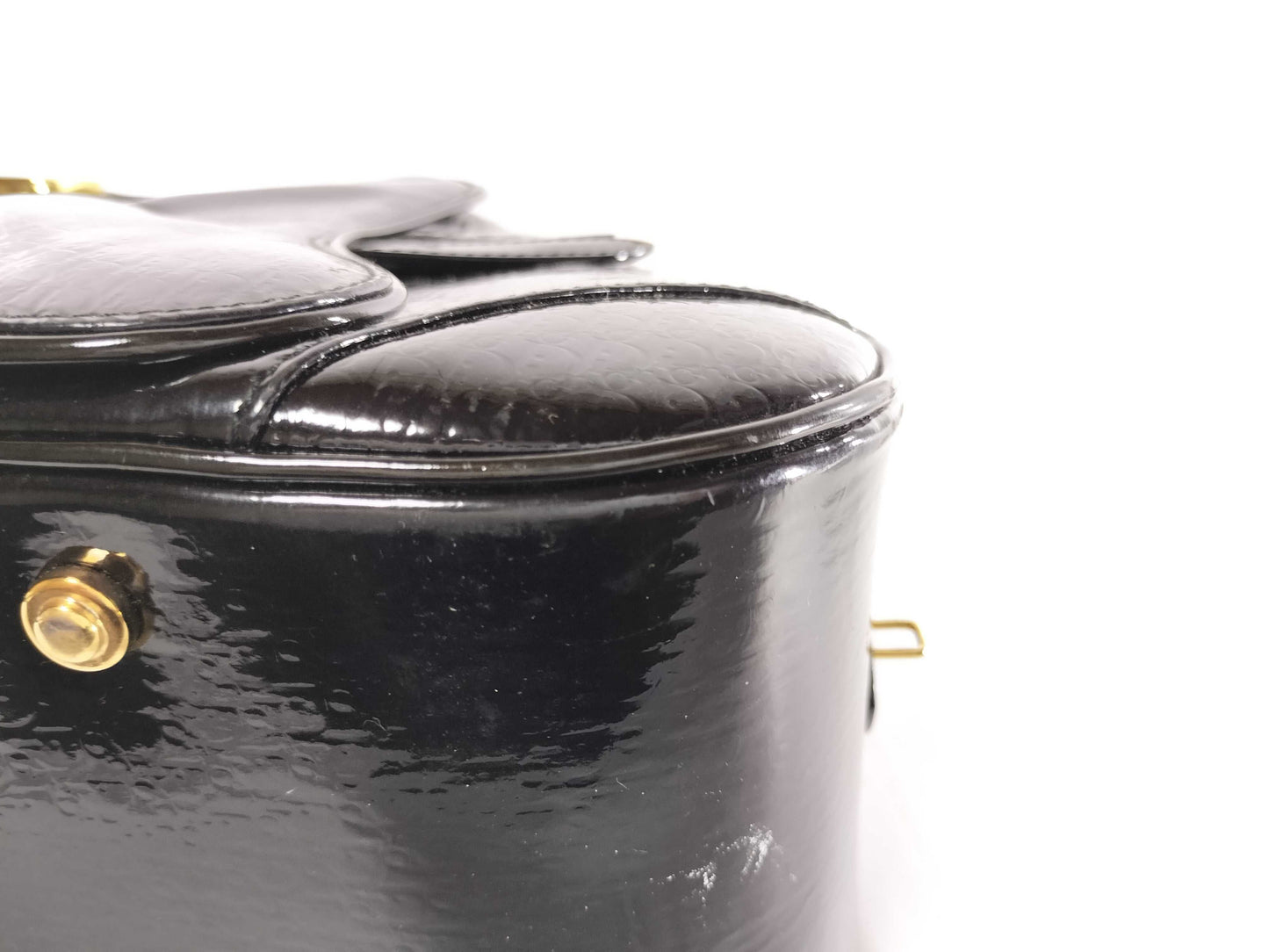 Dior Trotter Double Saddle Enamel Black Tote Bag
