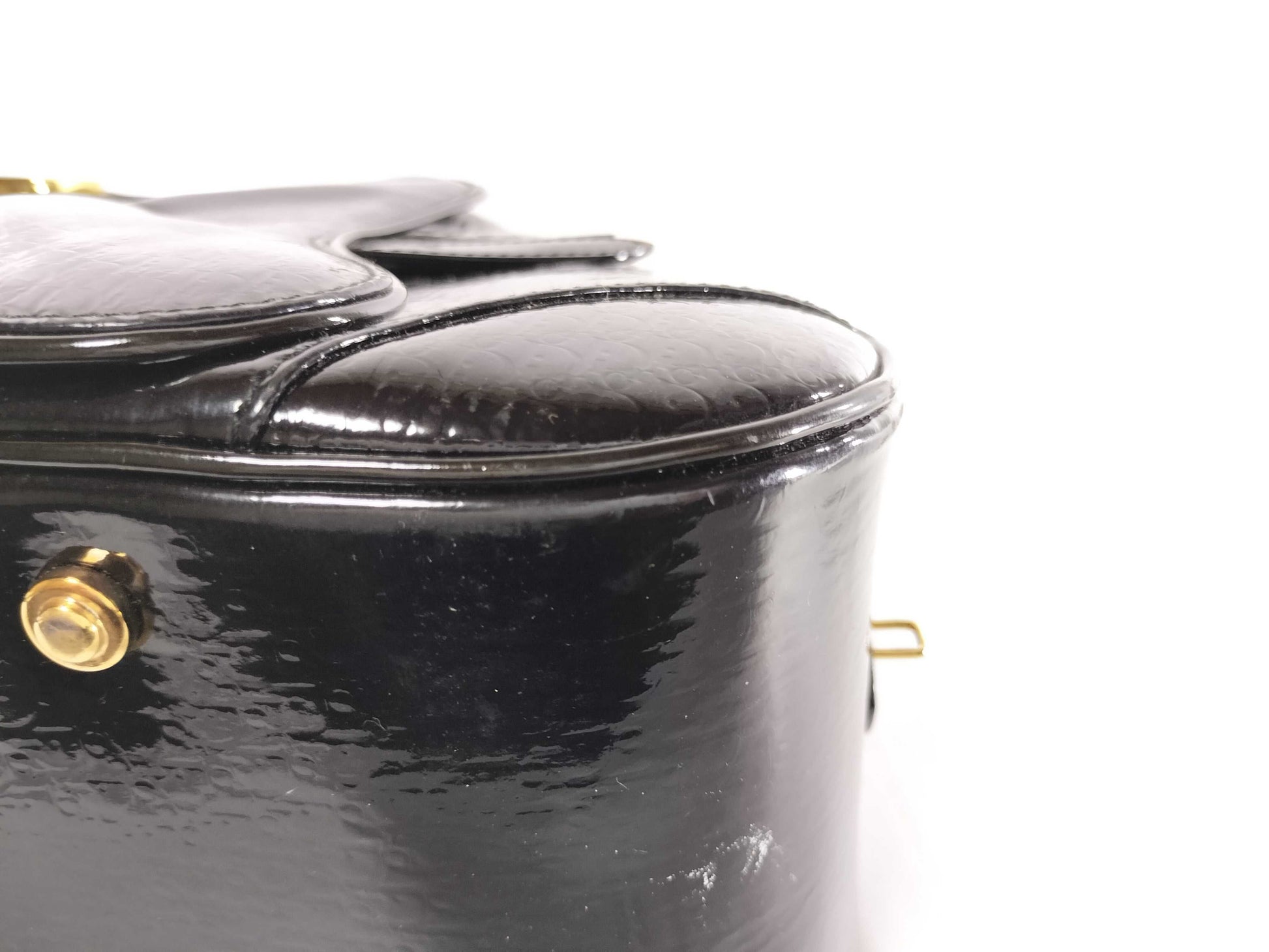 Dior Trotter Double Saddle Enamel Black Tote Bag