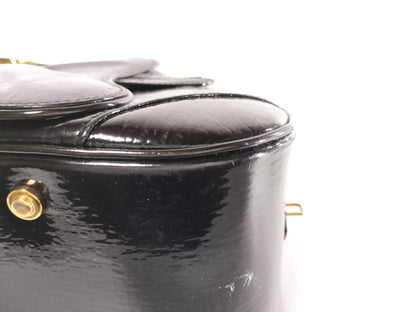 Dior Trotter Double Saddle Enamel Black Tote Bag