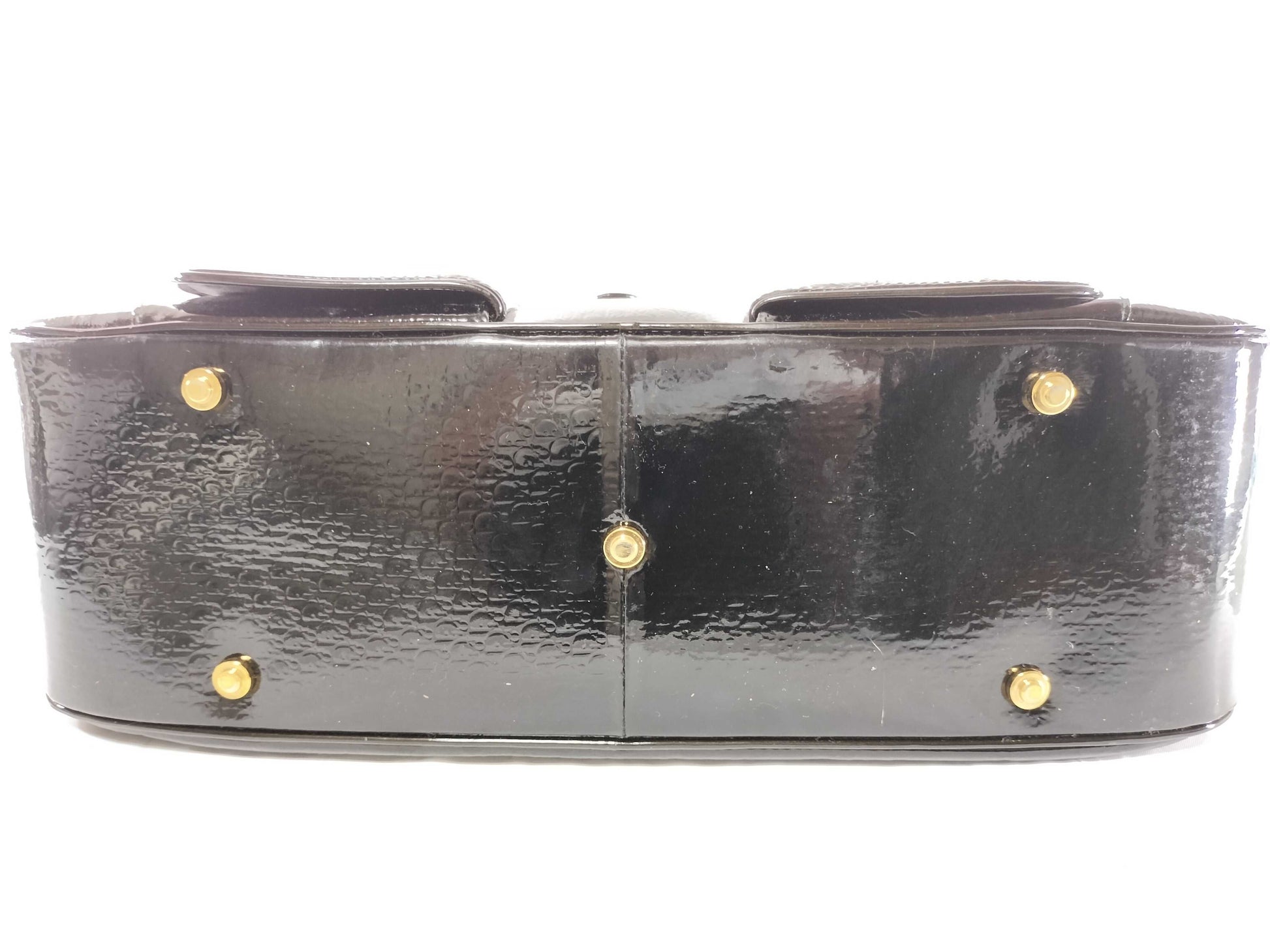 Dior Trotter Double Saddle Enamel Black Tote Bag