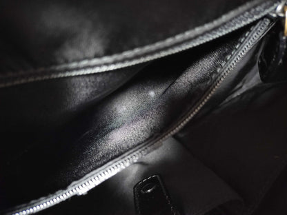 Dior Trotter Double Saddle Enamel Black Tote Bag