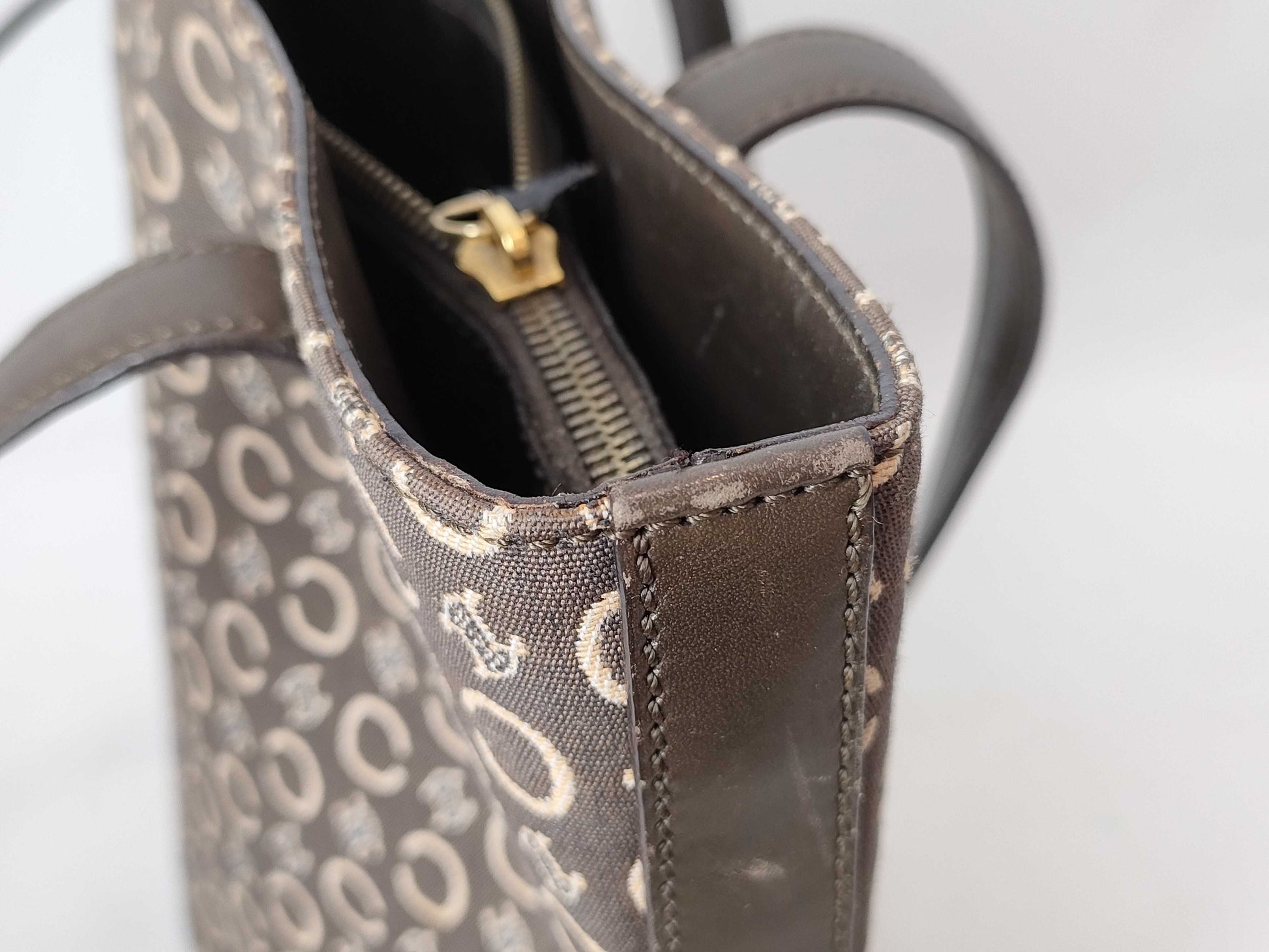 CELINE Canvas x Leather Tote Bag Tote Bag