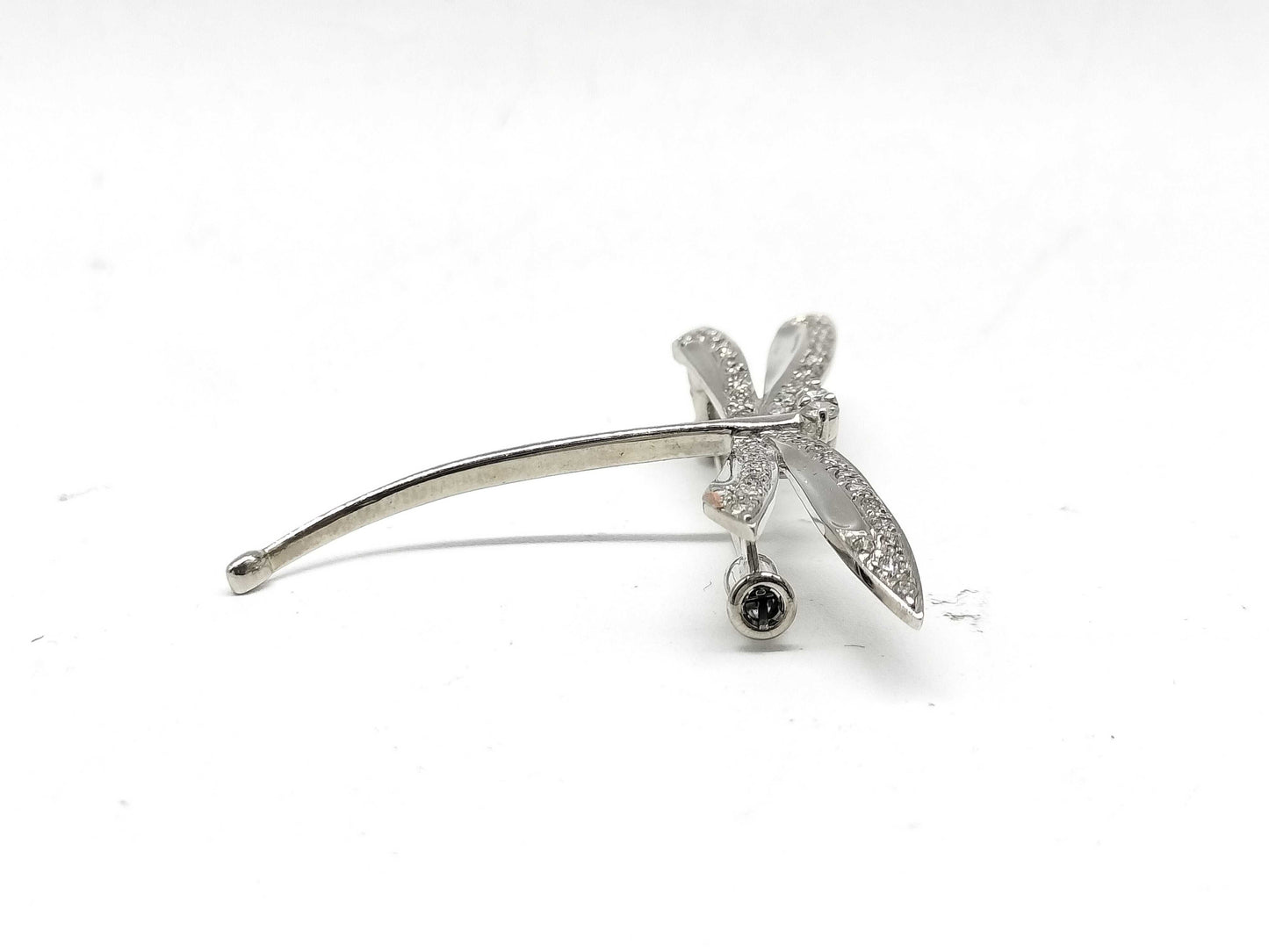 D 0.35ct K18WG/K14WG 3.9g Brooch 