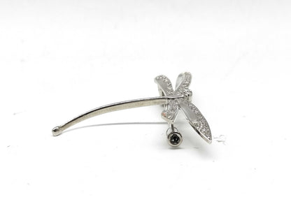 D 0.35ct K18WG/K14WG 3.9g Brooch 