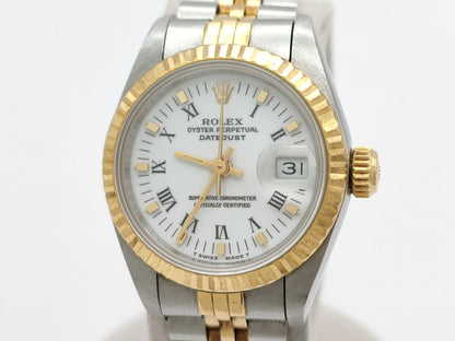 ROLEX 69173 E673317 White Roman Women's Watch