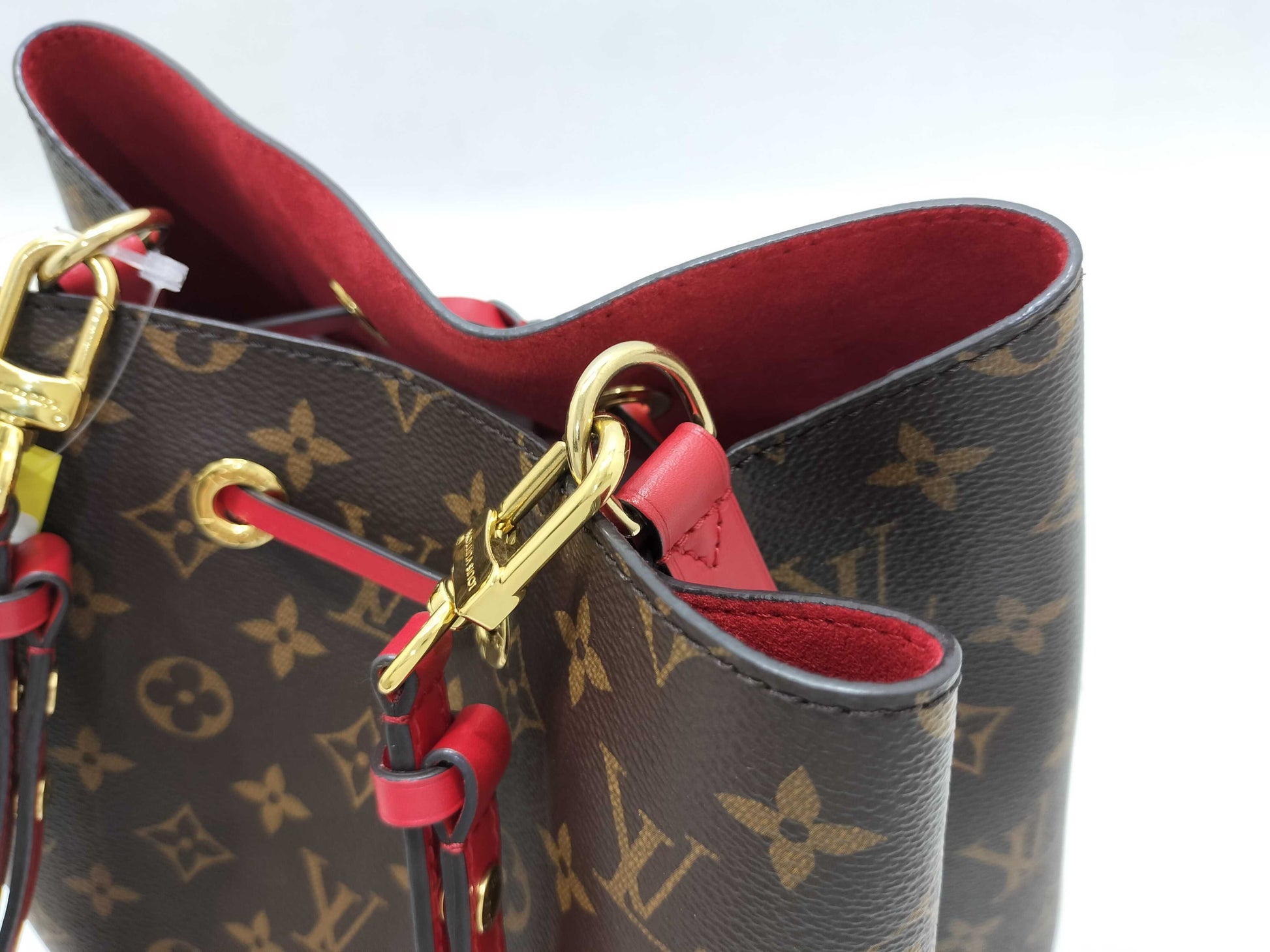 LOUIS VUITTON RFID Verified Monogram NeoNoe Coquelicot/IC Chip Shoulder Bag