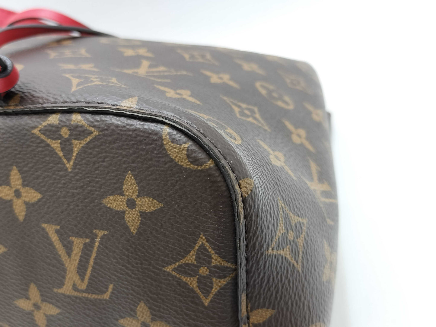 LOUIS VUITTON RFID Verified Monogram NeoNoe Coquelicot/IC Chip Shoulder Bag