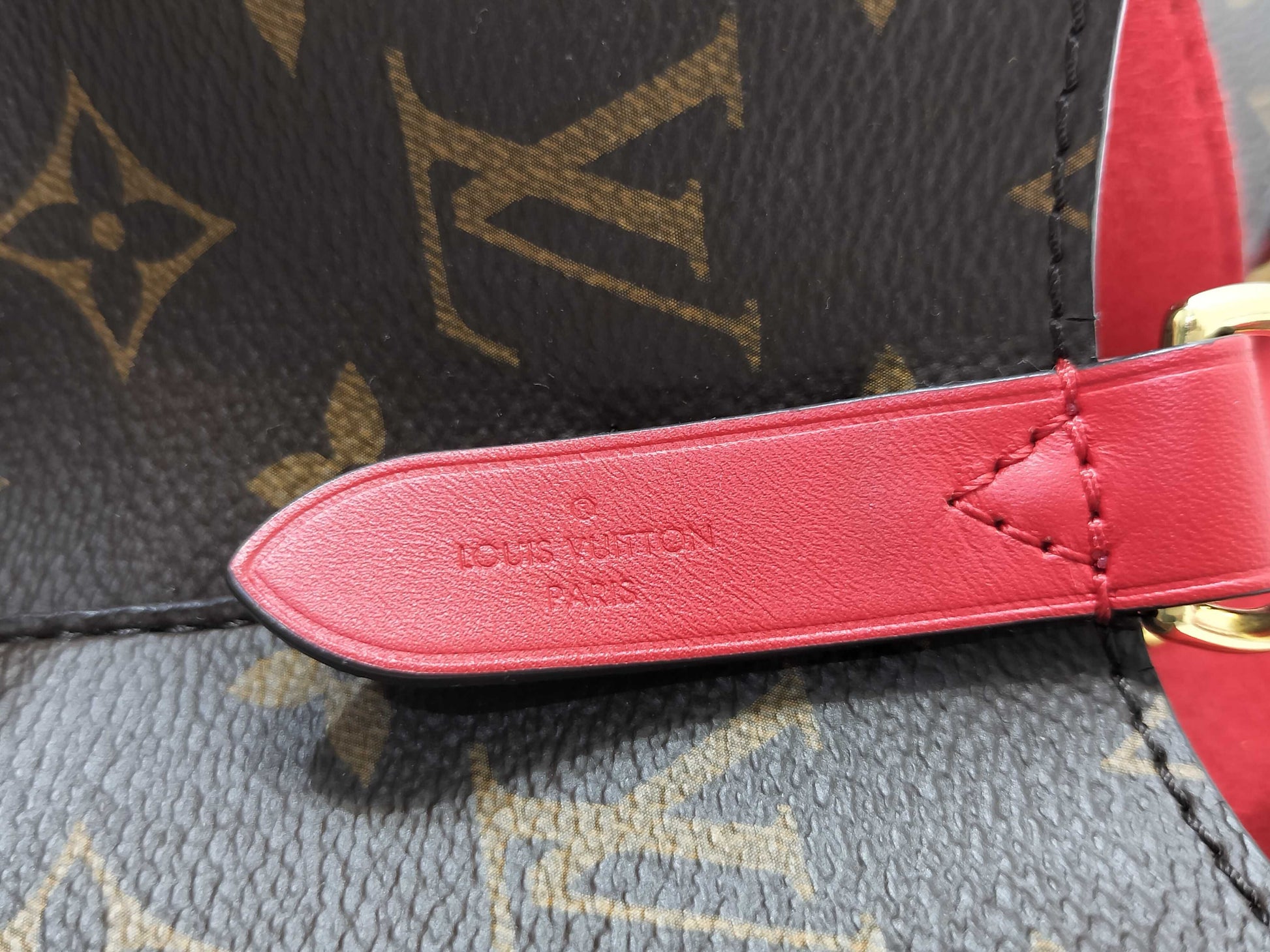 LOUIS VUITTON RFID Verified Monogram NeoNoe Coquelicot/IC Chip Shoulder Bag