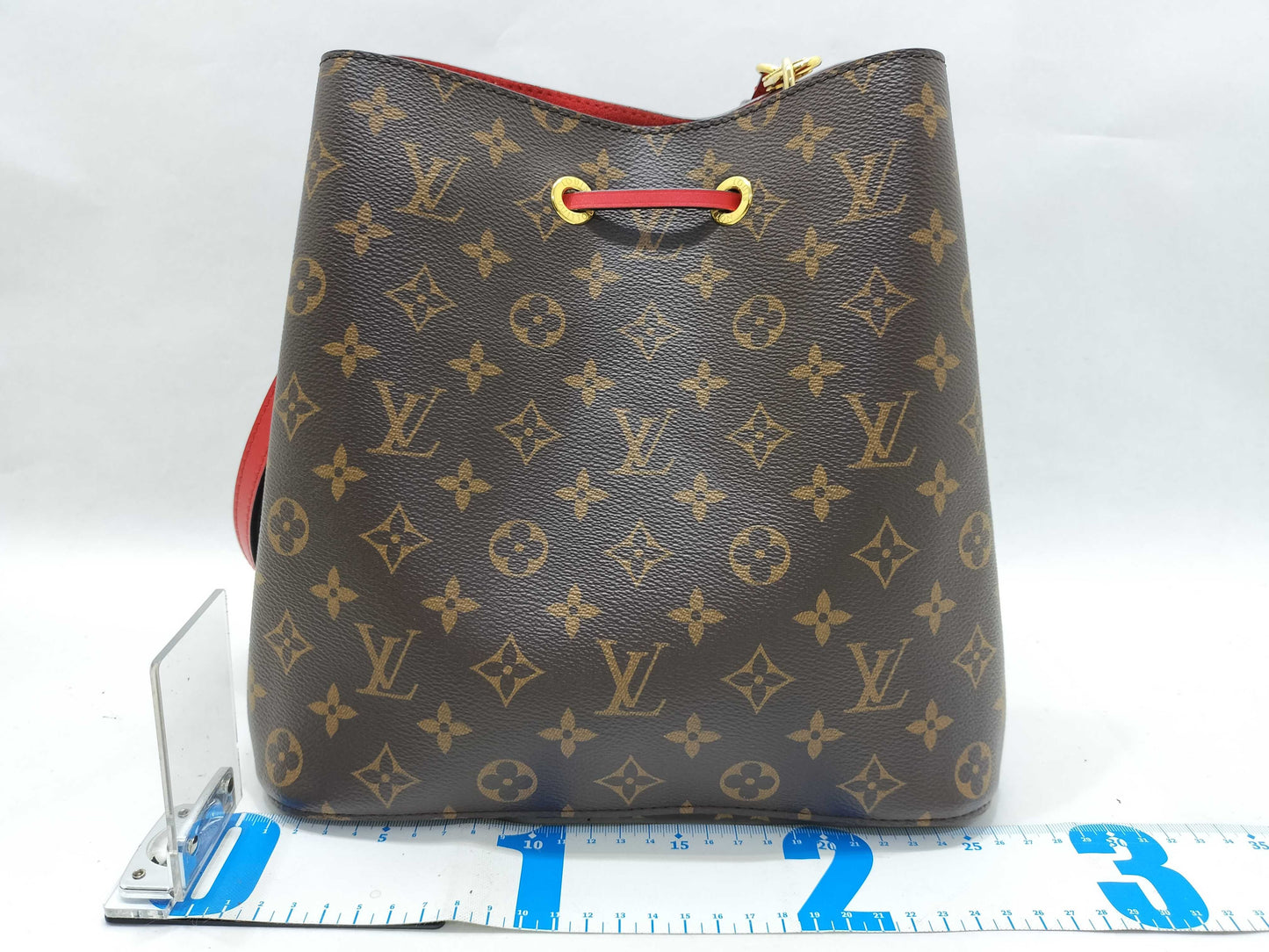 LOUIS VUITTON RFID Verified Monogram NeoNoe Coquelicot/IC Chip Shoulder Bag