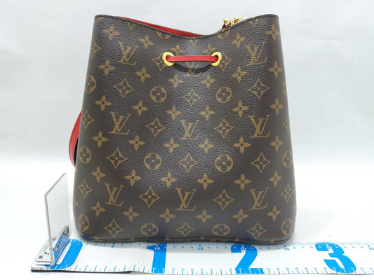 LOUIS VUITTON RFID Verified Monogram NeoNoe Coquelicot/IC Chip Shoulder Bag