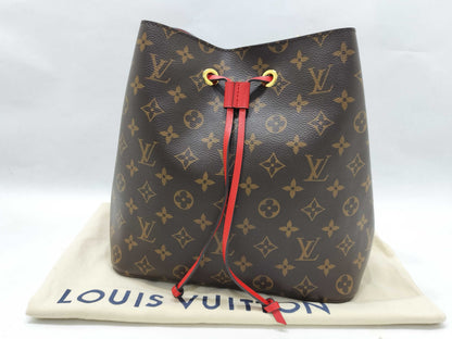 LOUIS VUITTON RFID Verified Monogram NeoNoe Coquelicot/IC Chip Shoulder Bag