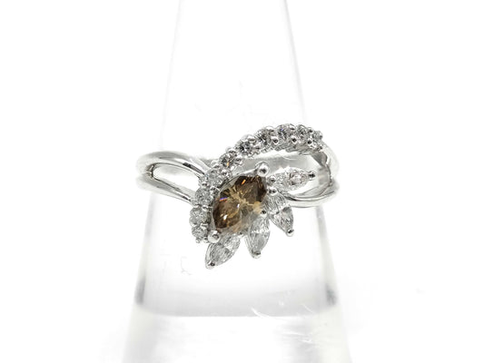 D0.40ct FD0.46ct Pt900 5.7g Ring 
