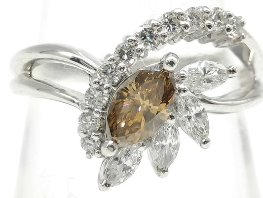 D0.40ct FD0.46ct Pt900 5.7g Ring 