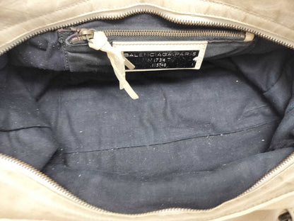 BALENCIAGA The Giant City 115748 White Shoulder Bag