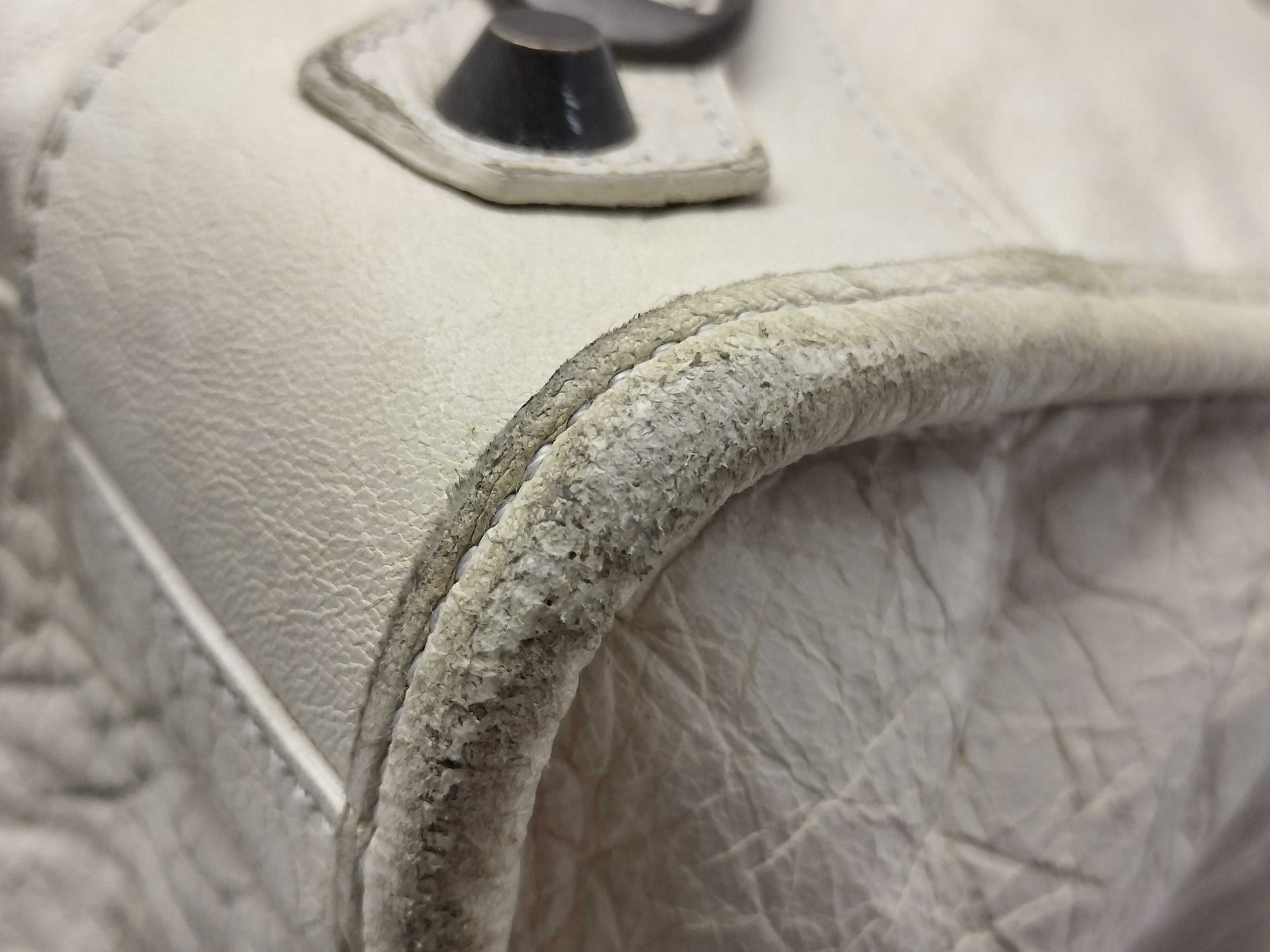 BALENCIAGA The Giant City 115748 White Shoulder Bag