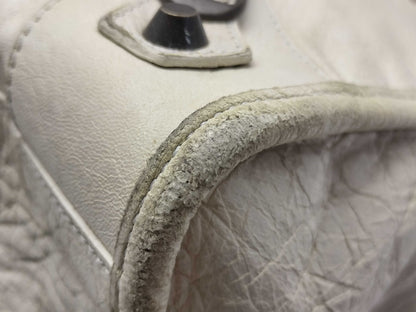 BALENCIAGA The Giant City 115748 White Shoulder Bag