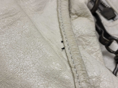 BALENCIAGA The Giant City 115748 White Shoulder Bag