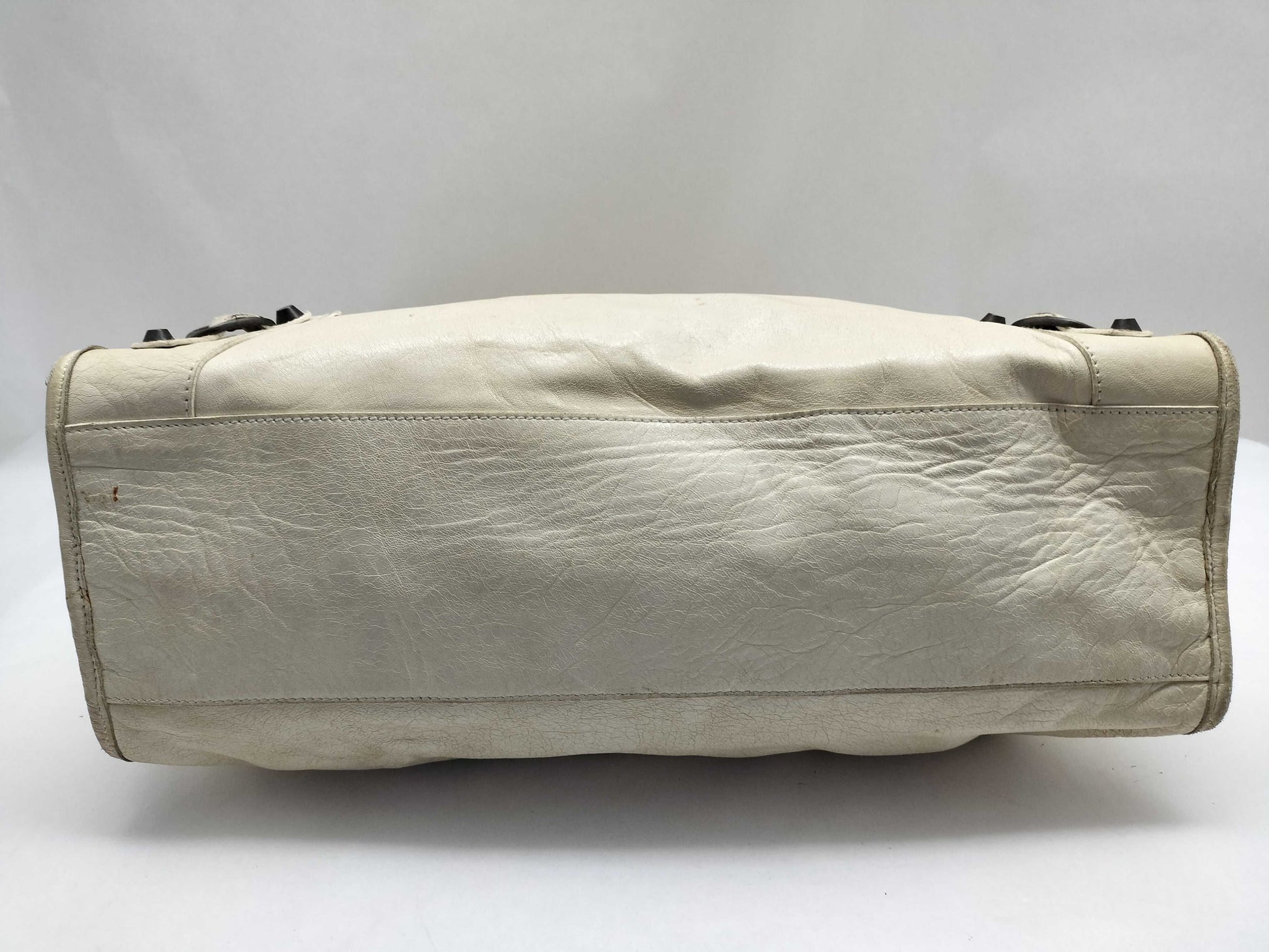 BALENCIAGA The Giant City 115748 White Shoulder Bag