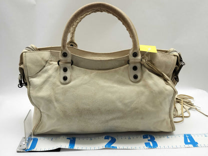 BALENCIAGA The Giant City 115748 White Shoulder Bag