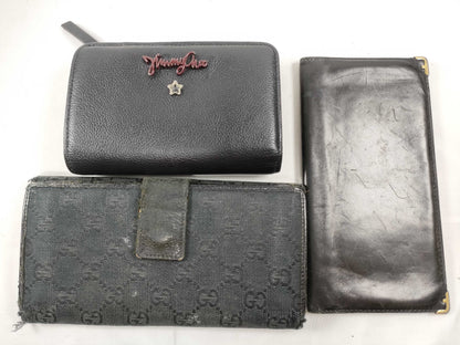 GUCCI wallet / Ferragamo leather billfold / Jimmy Choo wallet