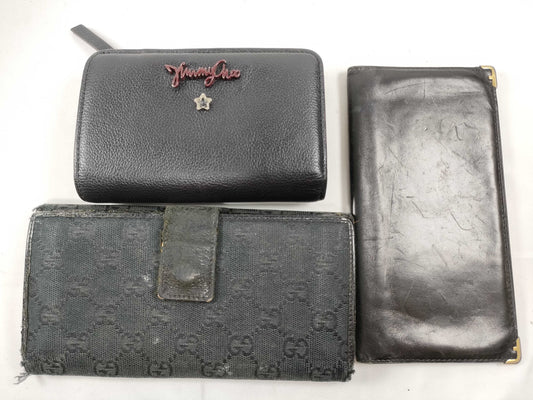GUCCI wallet / Ferragamo leather billfold / Jimmy Choo wallet