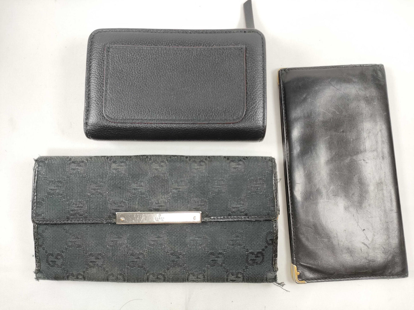 GUCCI wallet / Ferragamo leather billfold / Jimmy Choo wallet