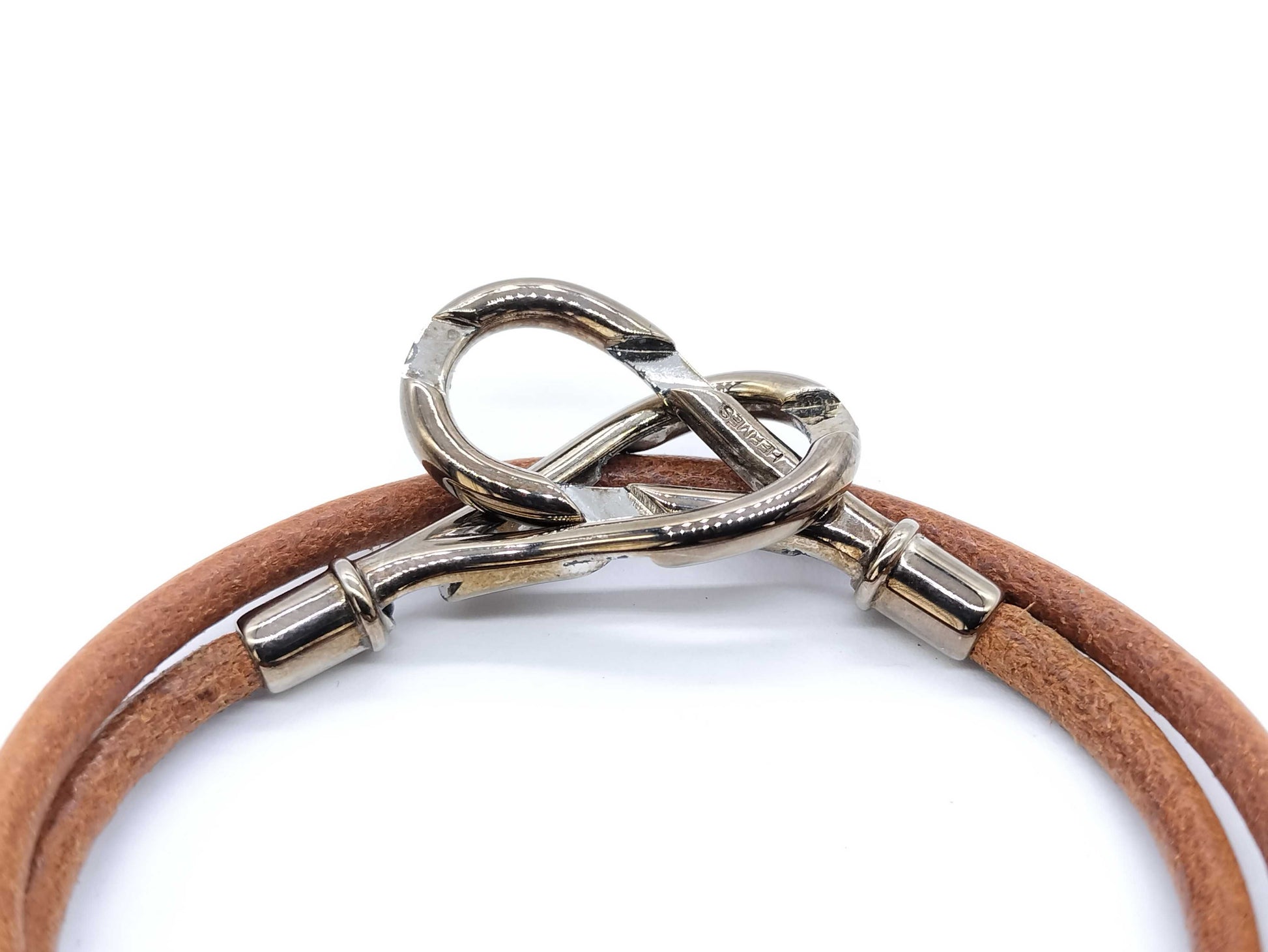 HERMES Atame/Choker/Silver Hardware Bracelet/Bangle