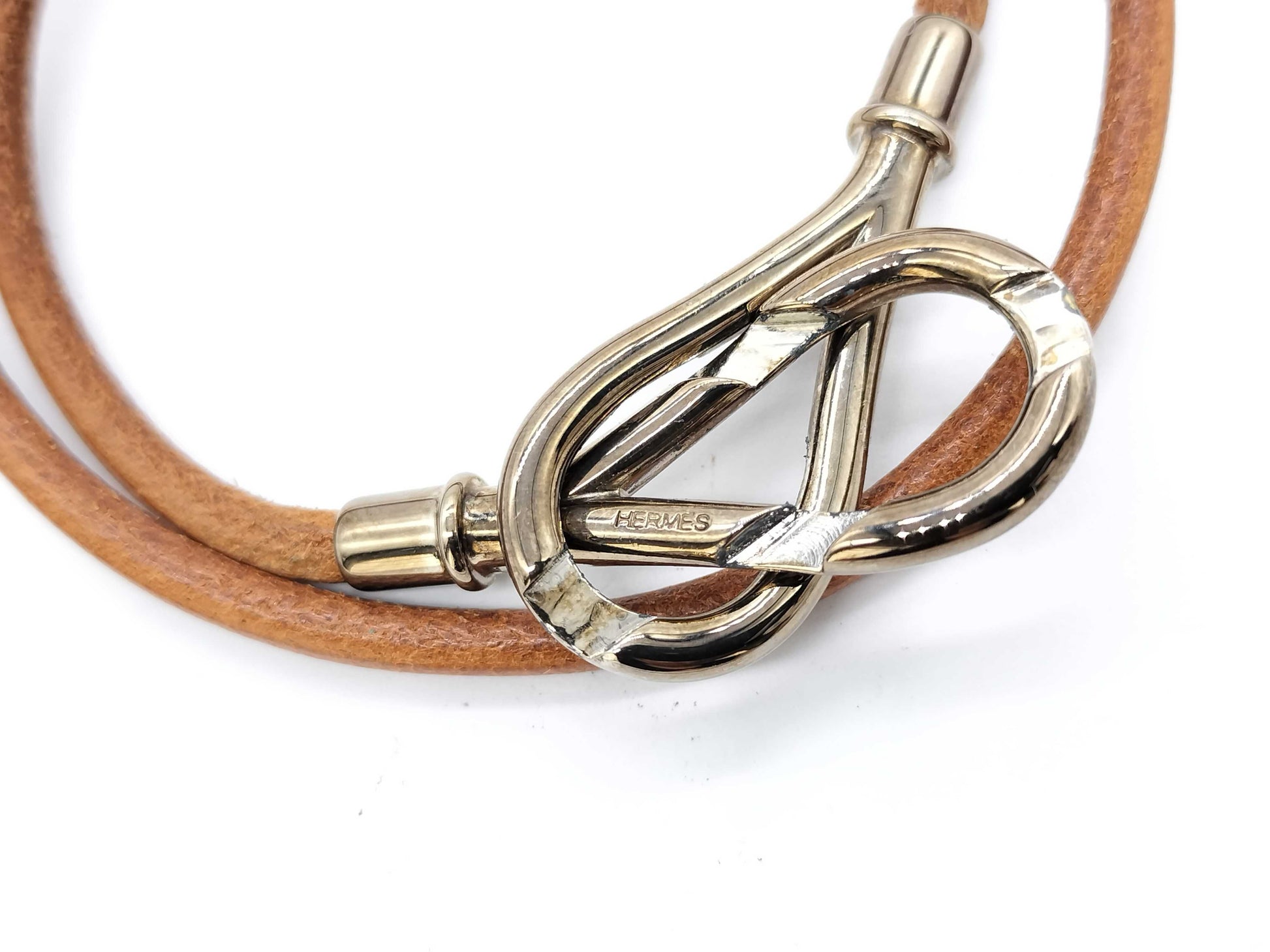 HERMES Atame/Choker/Silver Hardware Bracelet/Bangle