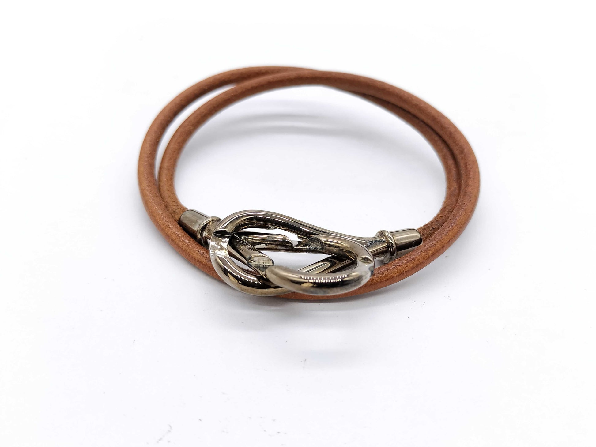 HERMES Atame/Choker/Silver Hardware Bracelet/Bangle